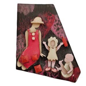 Lucinda Mom Children Pin Pink Red Dress L638